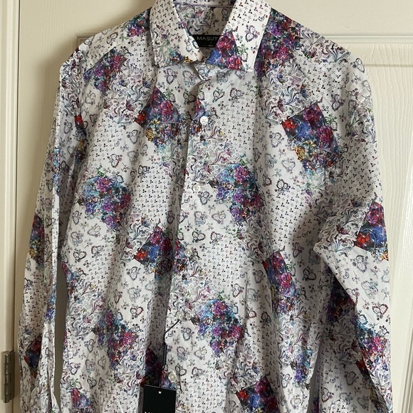 MASUTTO TOM/05 LONG SLEEVE BUTTON DOWN SHIRT Size small - Picture 4 of 10